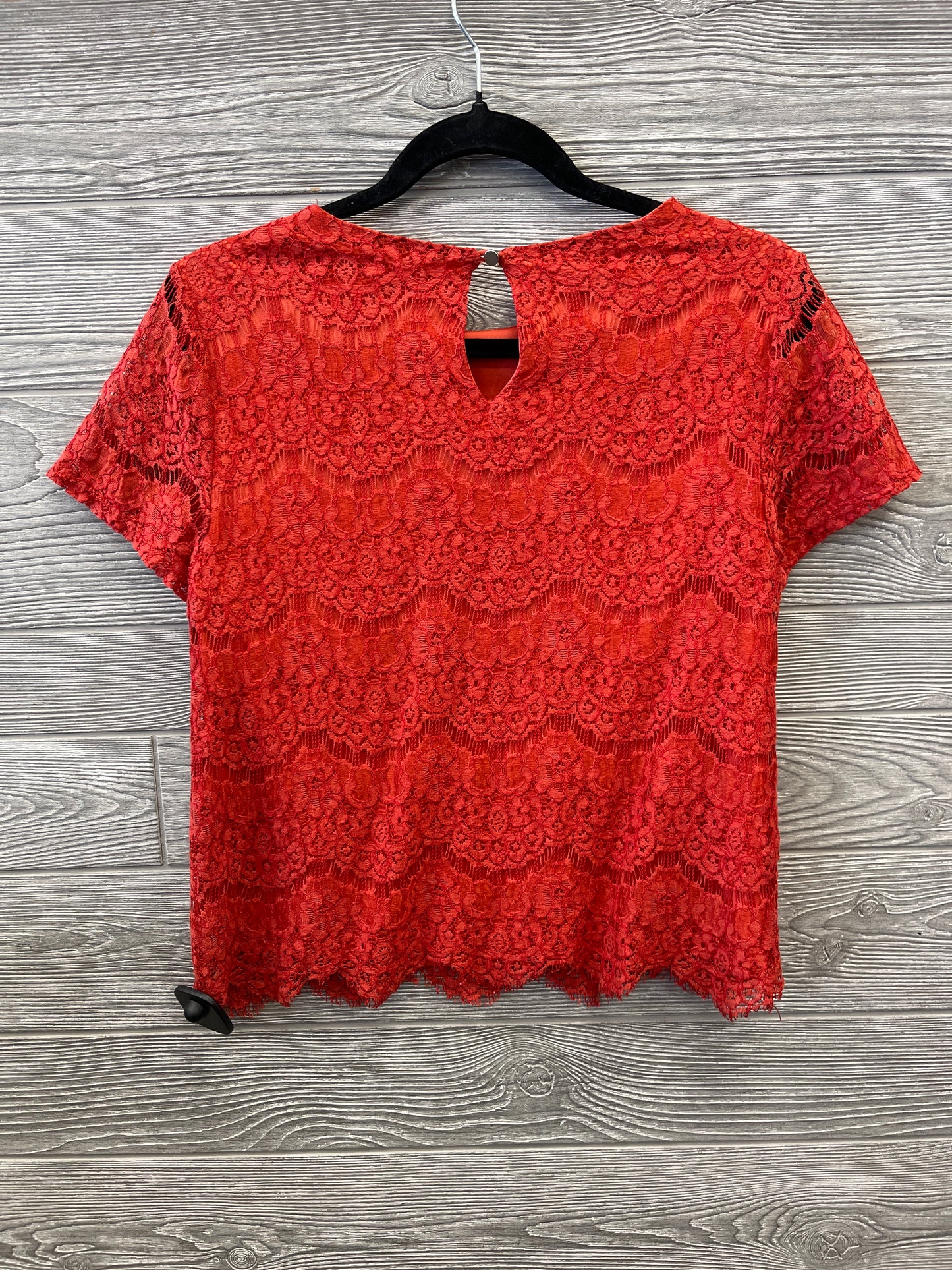 Top Short Sleeve By Lily White In Orange, Size: S