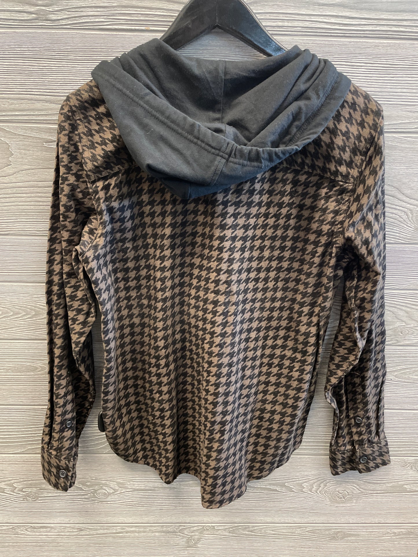 Jacket Shirt By Clothes Mentor In Brown, Size: Xs