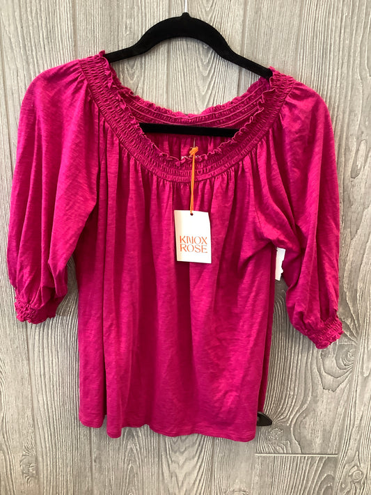 Top Long Sleeve By Knox Rose In Pink, Size: Xs