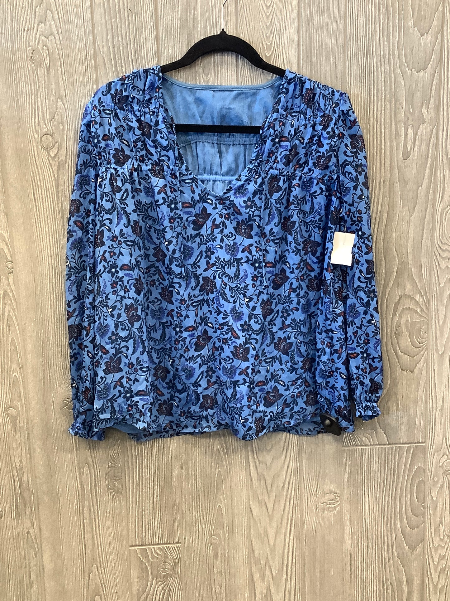 Top Long Sleeve By Clothes Mentor In Blue, Size: M