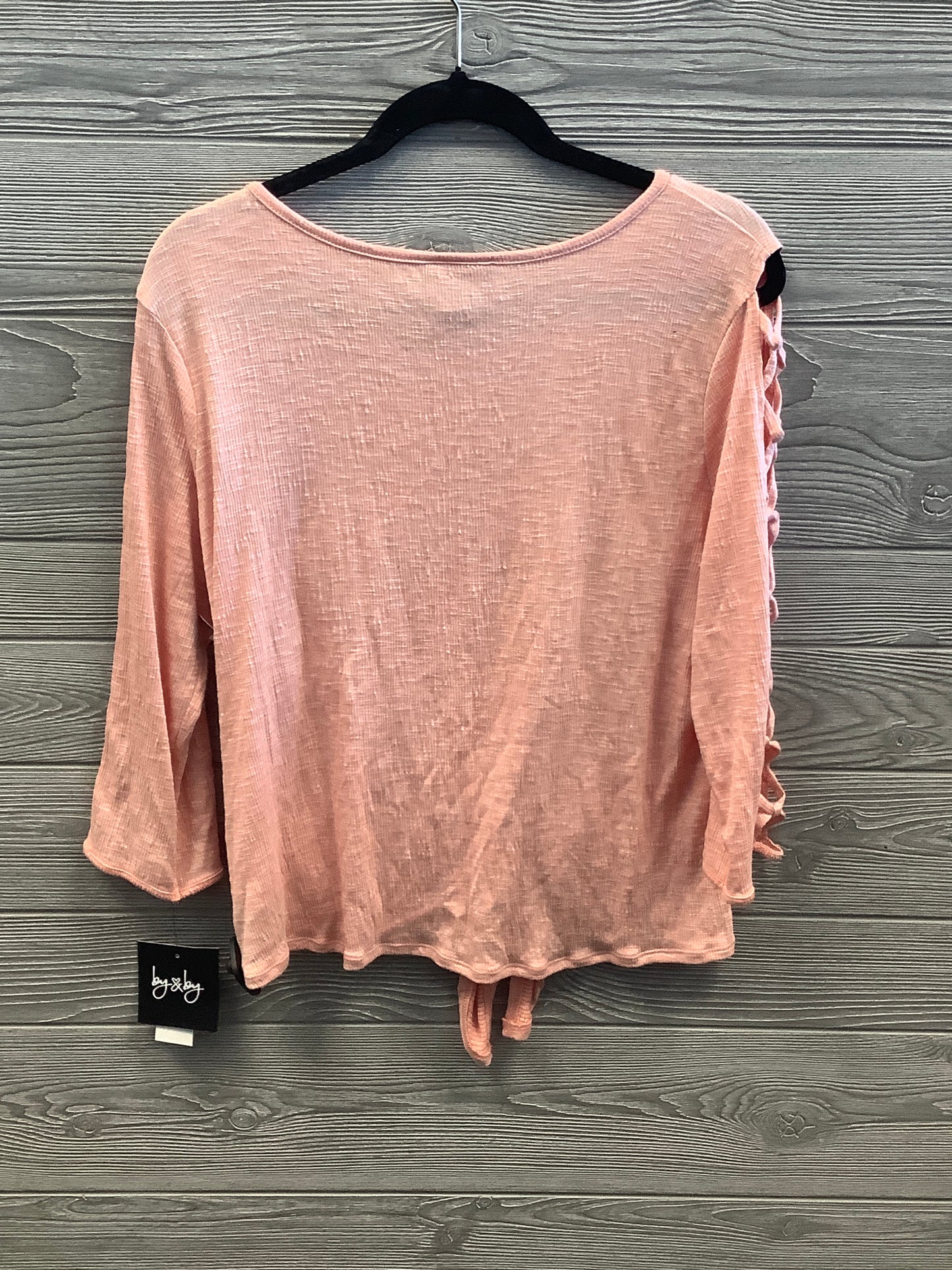 Top Long Sleeve By By & By In Pink, Size: Xl