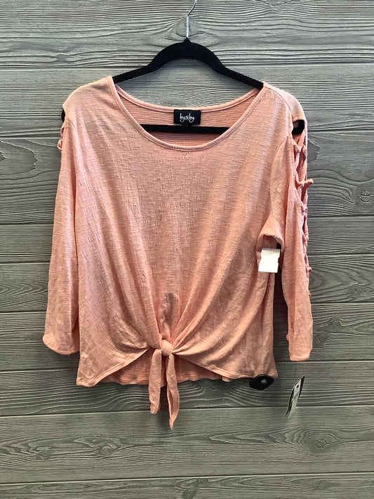 Top Long Sleeve By By & By In Pink, Size: Xl