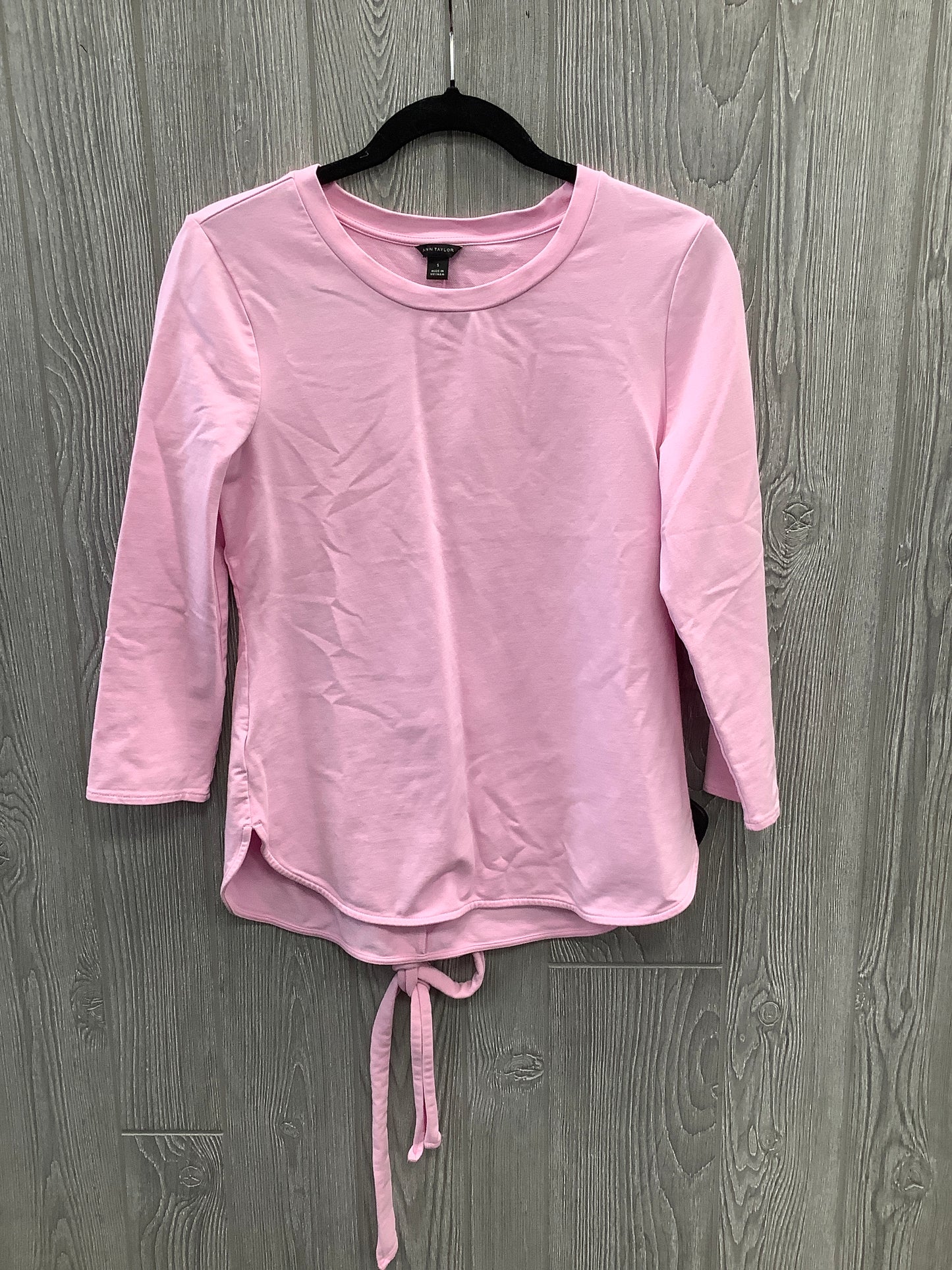 Top Long Sleeve By Ann Taylor In Pink, Size: S