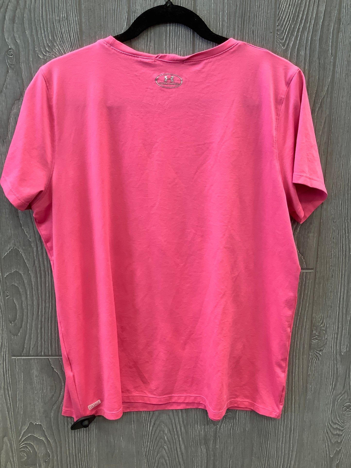 Athletic Top Short Sleeve By Under Armour In Pink, Size: Xl