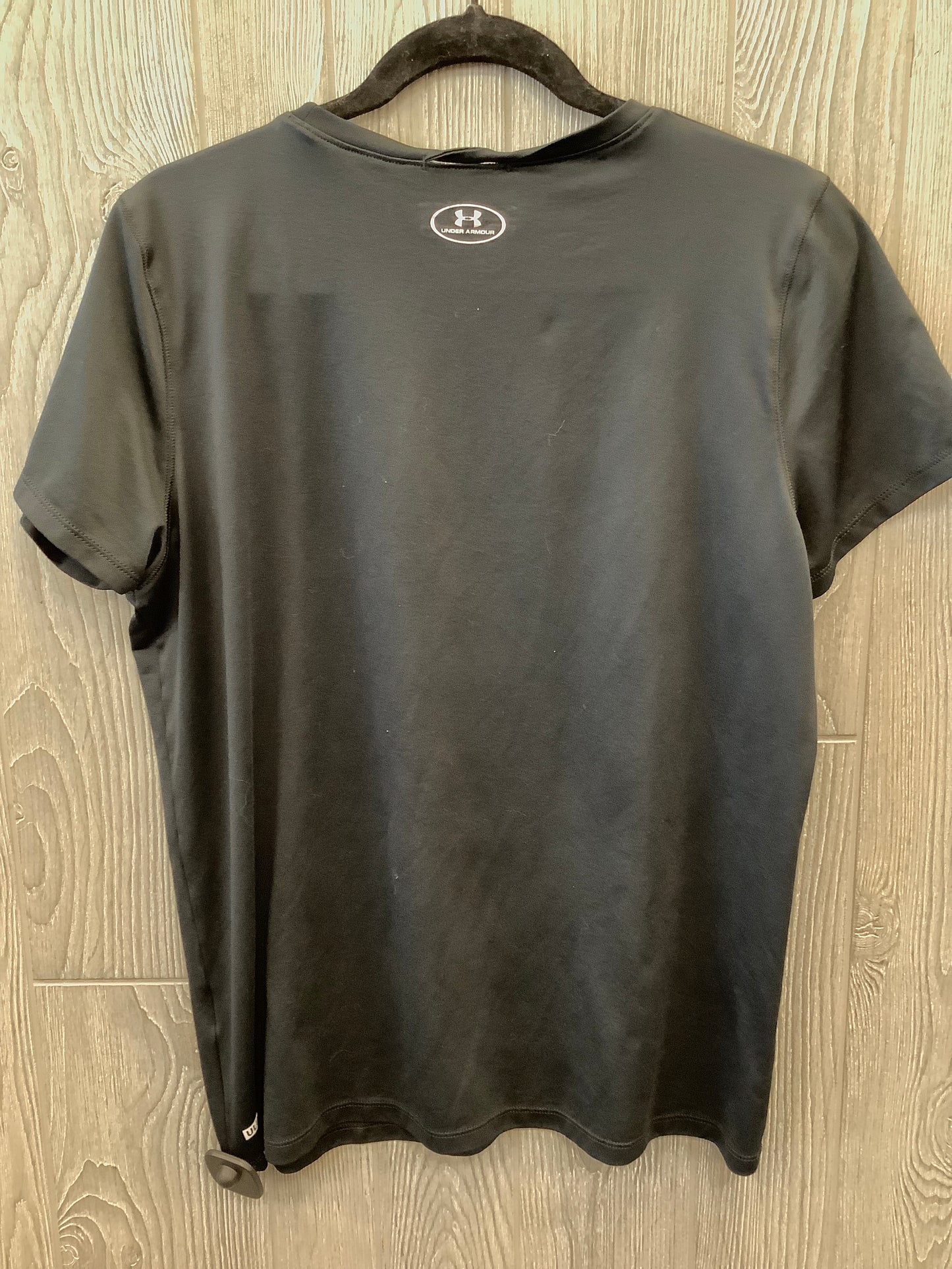 Athletic Top Short Sleeve By Under Armour In Black, Size: Xl