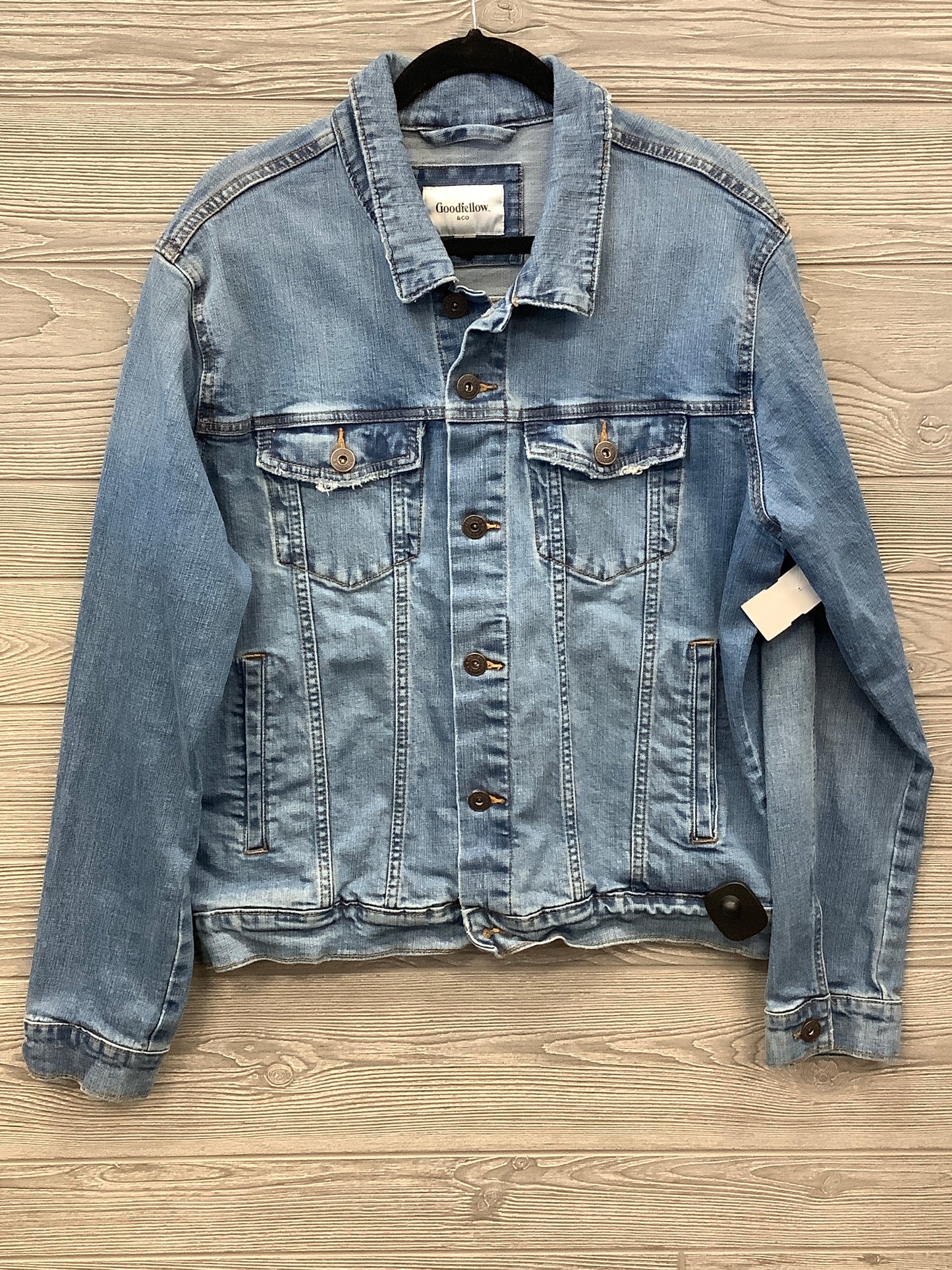 Jacket Denim By Clothes Mentor In Blue Denim, Size: L