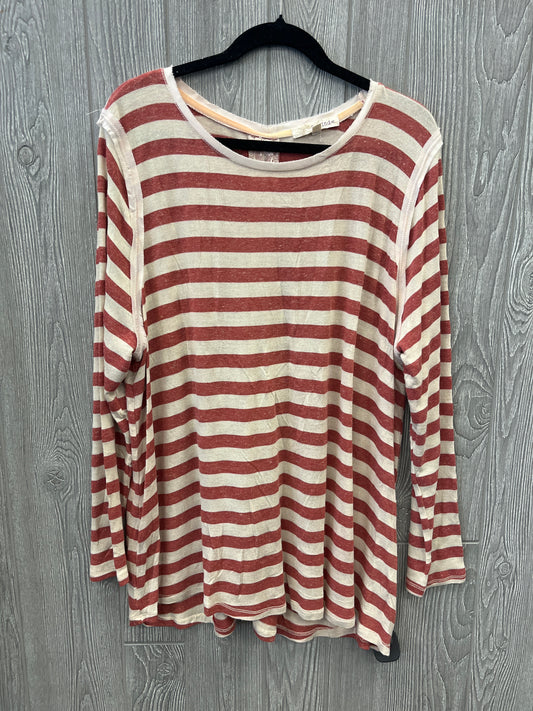 Top Long Sleeve By Rewind In Striped Pattern, Size: 3x