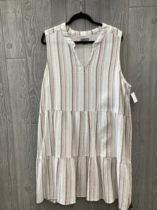 Dress Casual Midi By Falls Creek In Striped Pattern, Size: 2x