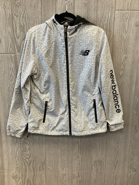 Athletic Jacket By New Balance In Grey, Size: L