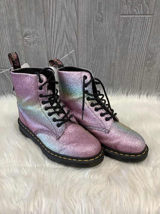 Boots Combat By Dr Martens In Rainbow Print, Size: 9