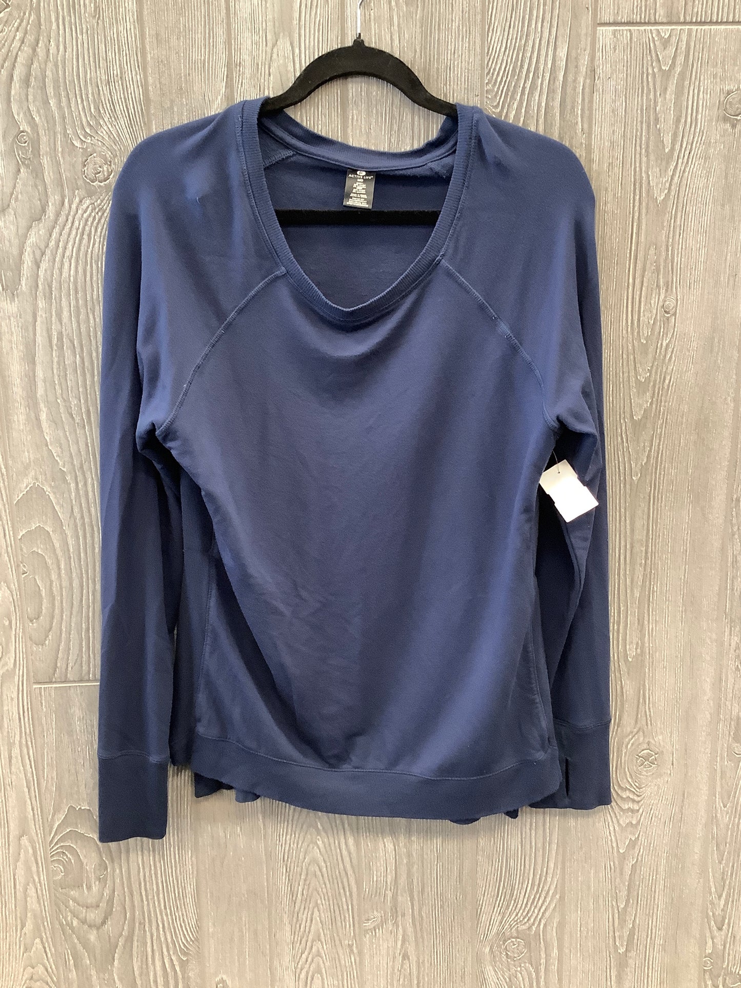 Athletic Top Long Sleeve Crewneck By Active Life In Navy, Size: M