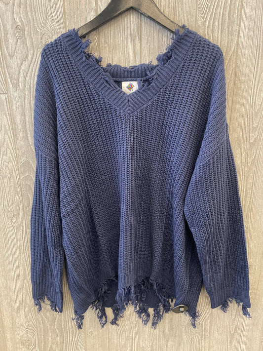 Sweater By Clothes Mentor In Navy, Size: 2x