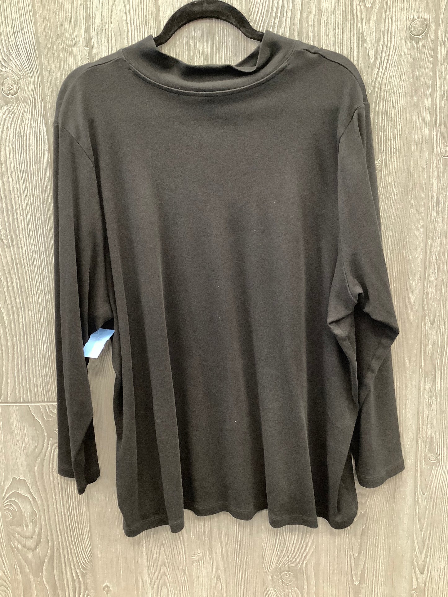 Top Long Sleeve Basic By Cj Banks In Black, Size: 3x