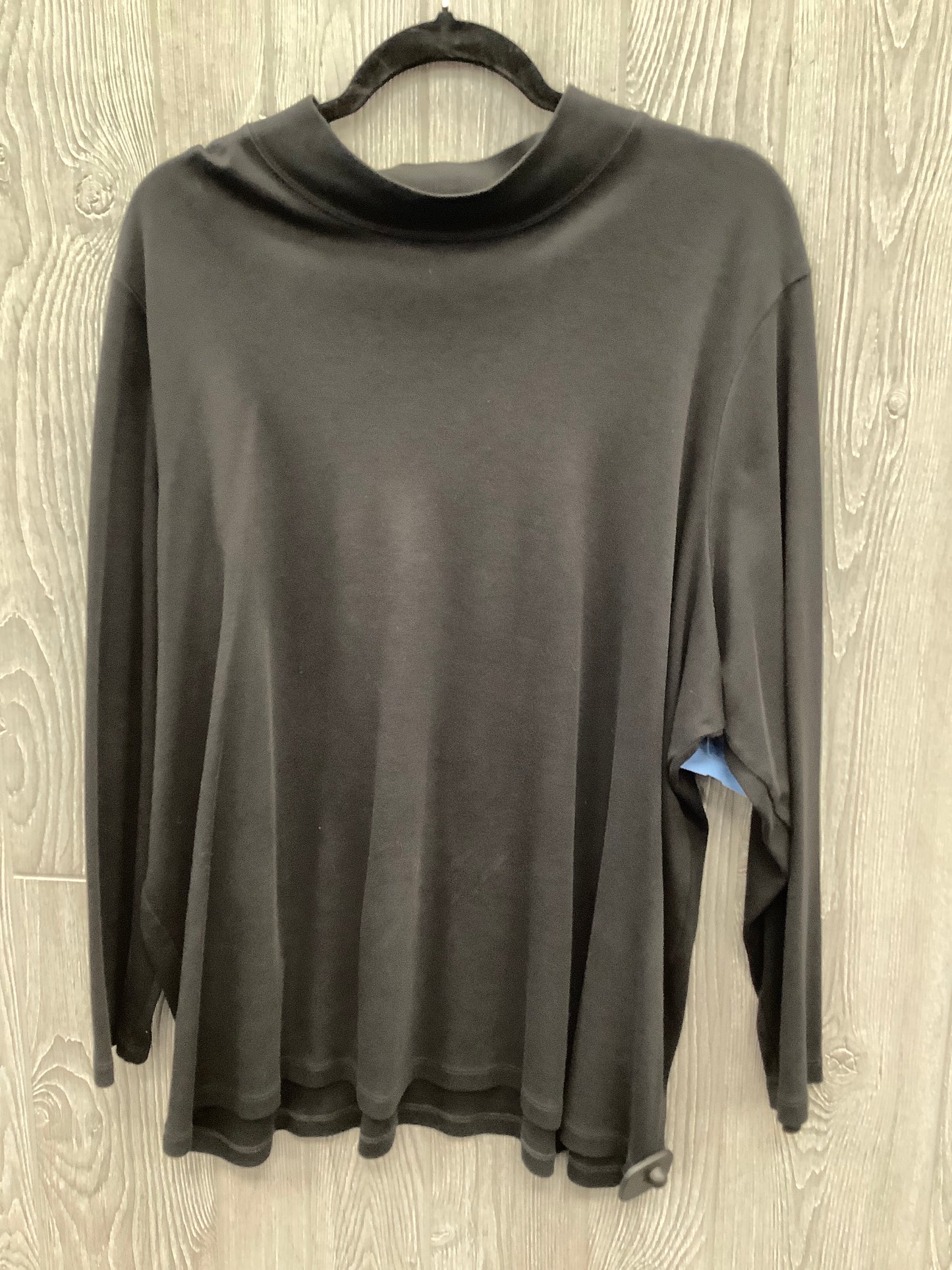 Top Long Sleeve Basic By Cj Banks In Black, Size: 3x