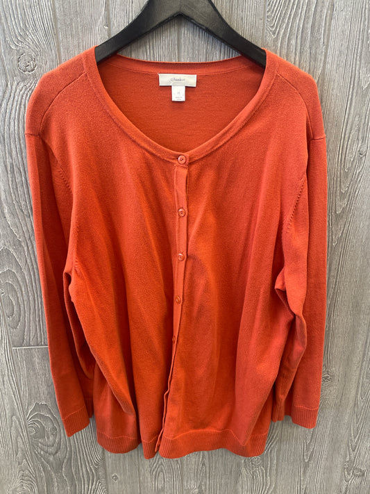 Cardigan By Cj Banks In Orange, Size: 3x