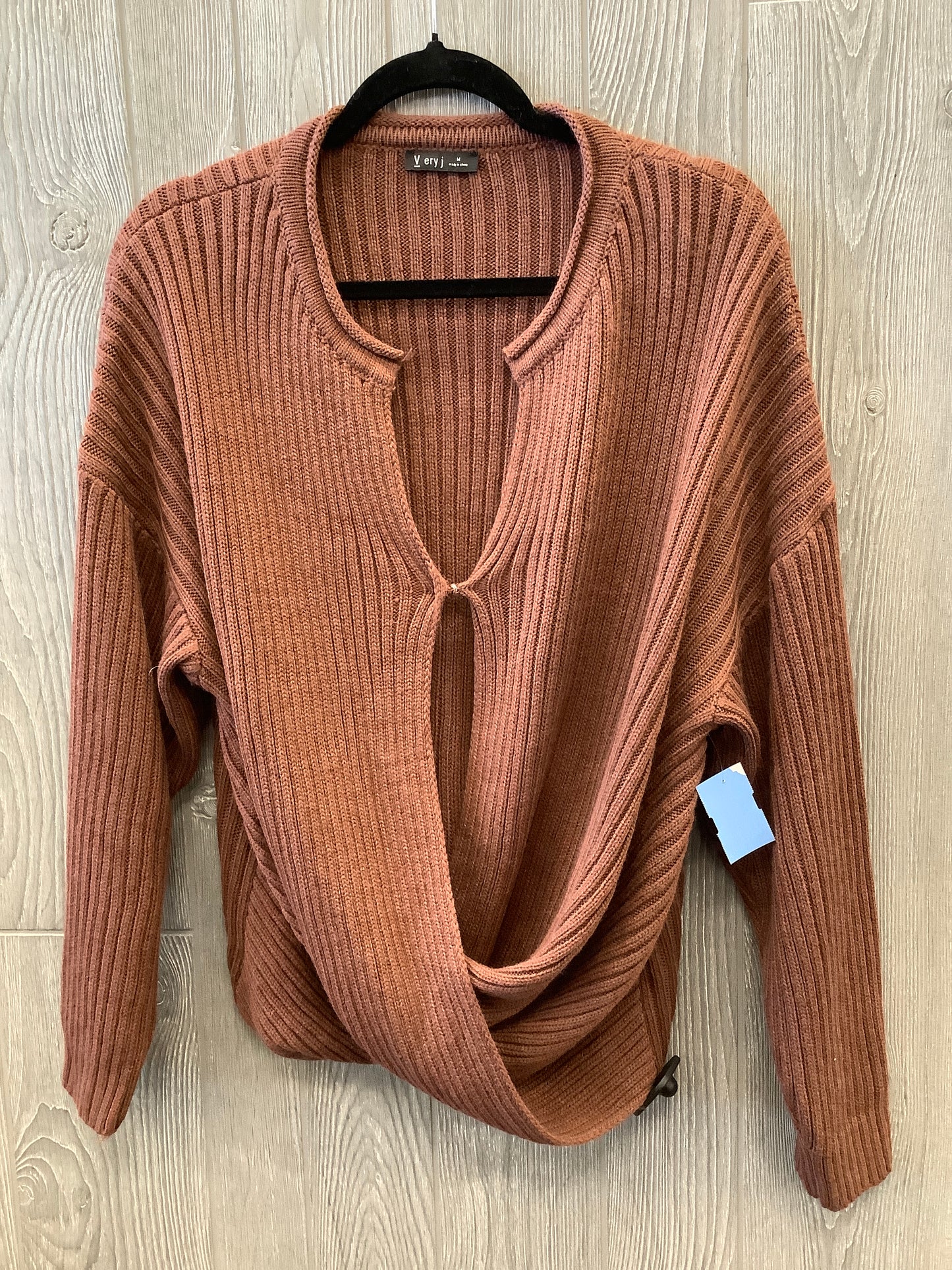 Sweater By Very J In Brown, Size: M