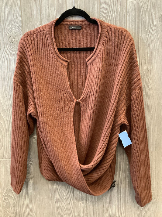 Sweater By Very J In Brown, Size: M