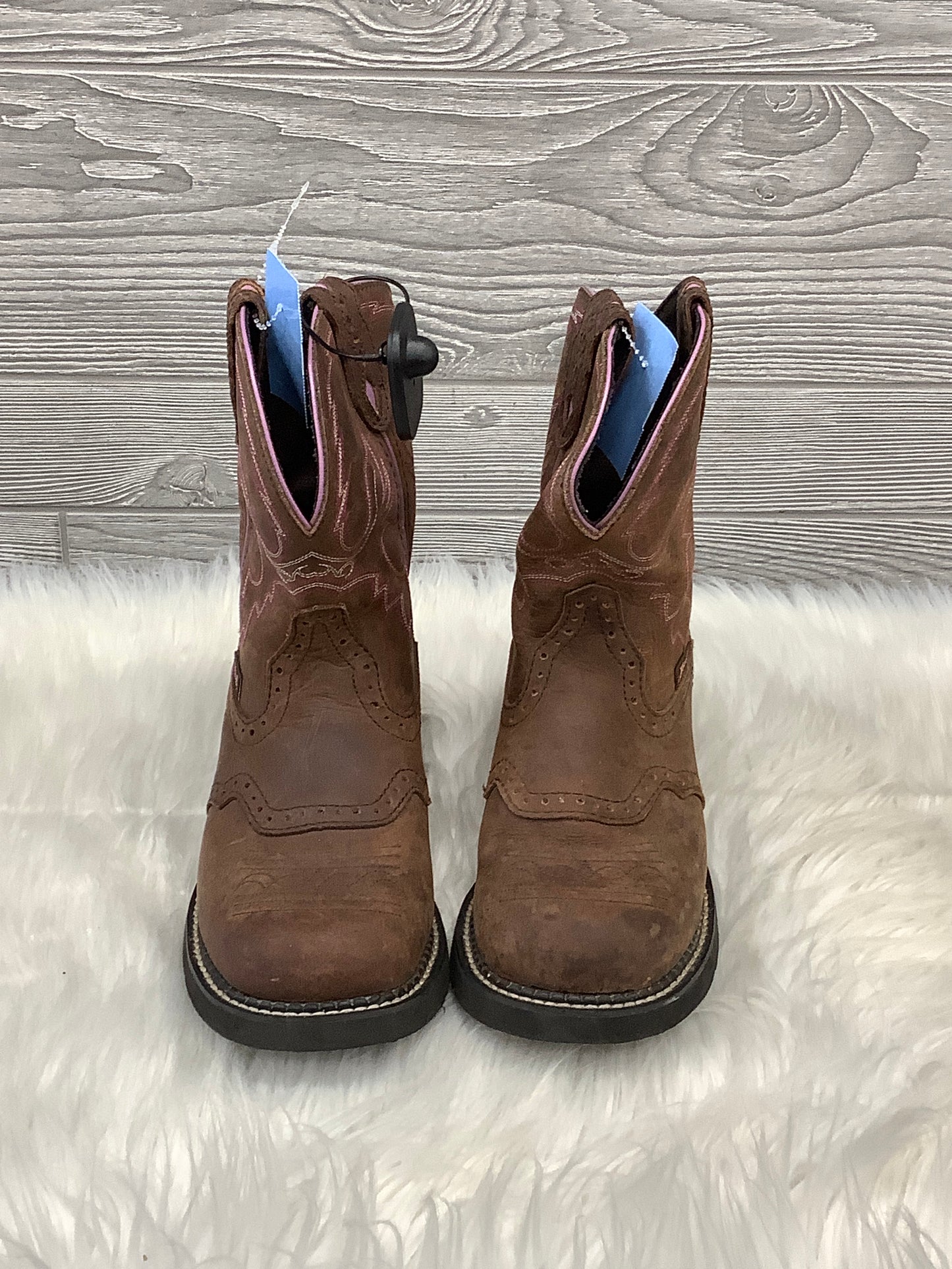 Boots Western By Justin In Brown, Size: 8