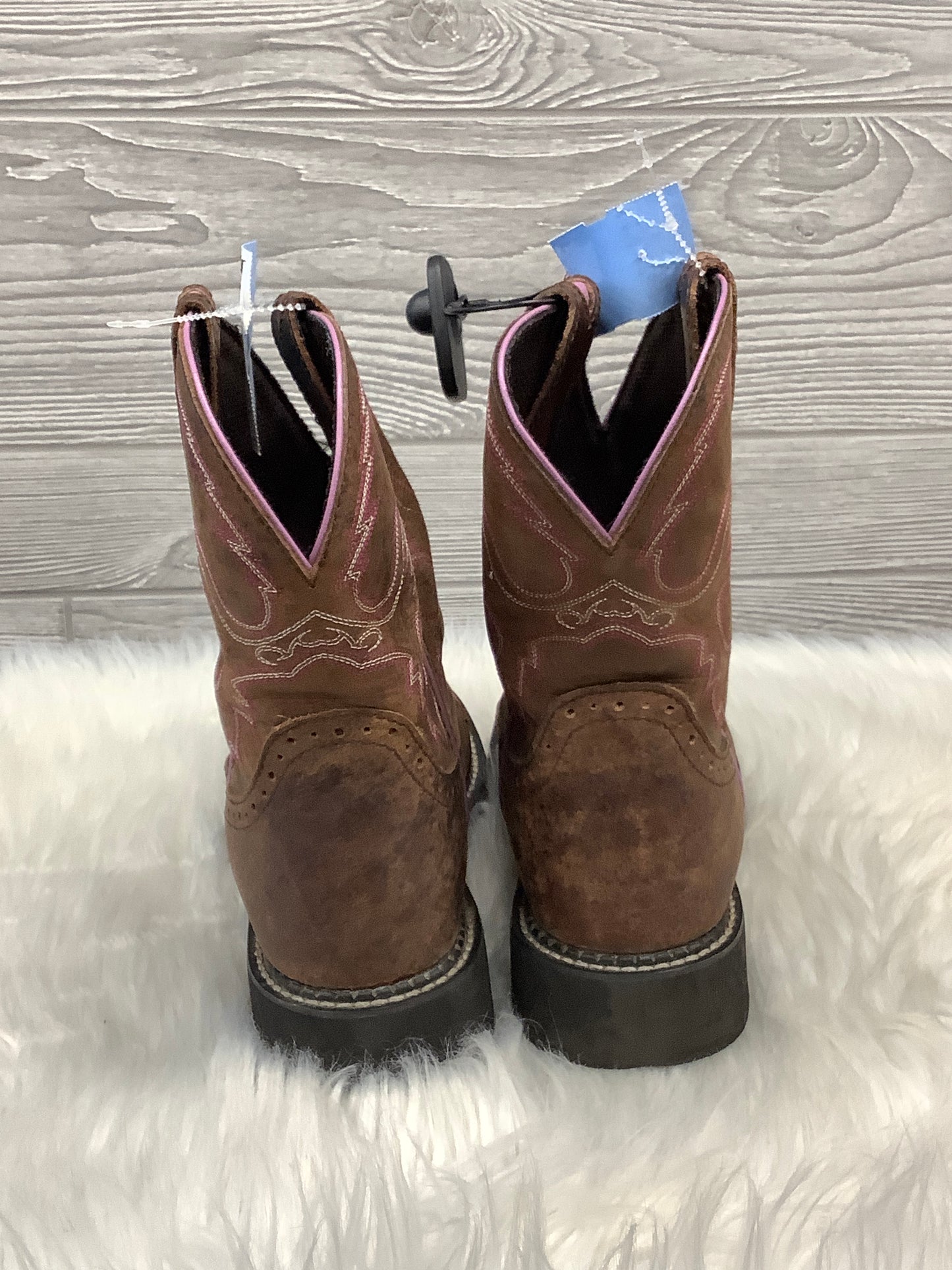 Boots Western By Justin In Brown, Size: 8