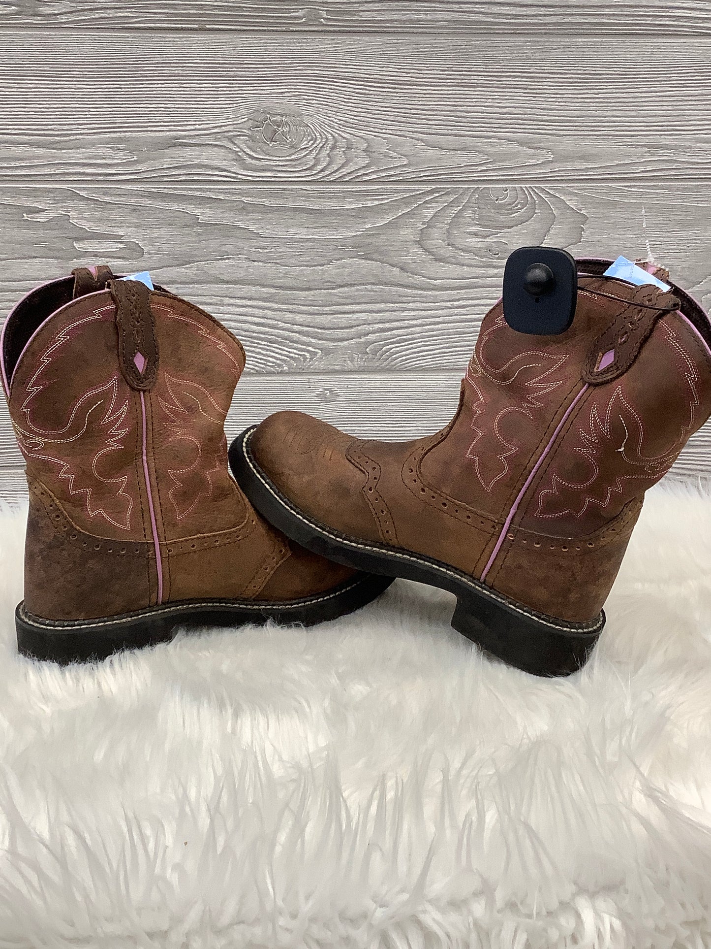 Boots Western By Justin In Brown, Size: 8