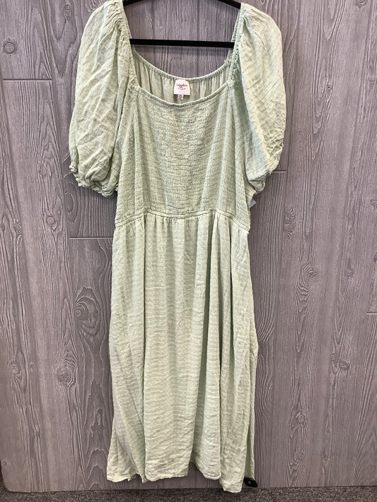 Dress Casual Midi By Hayden La In Green, Size: 3x