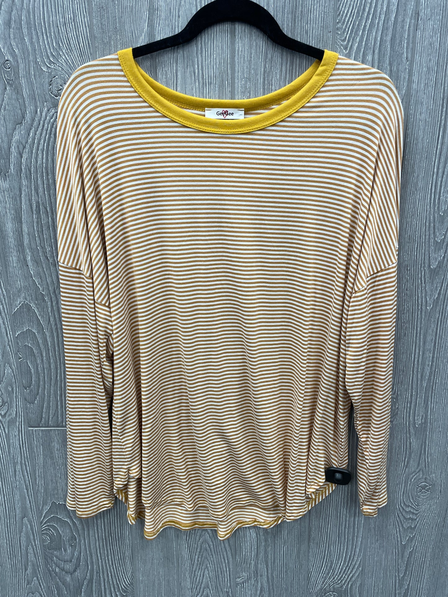 Top Long Sleeve By Clothes Mentor In Striped Pattern, Size: L