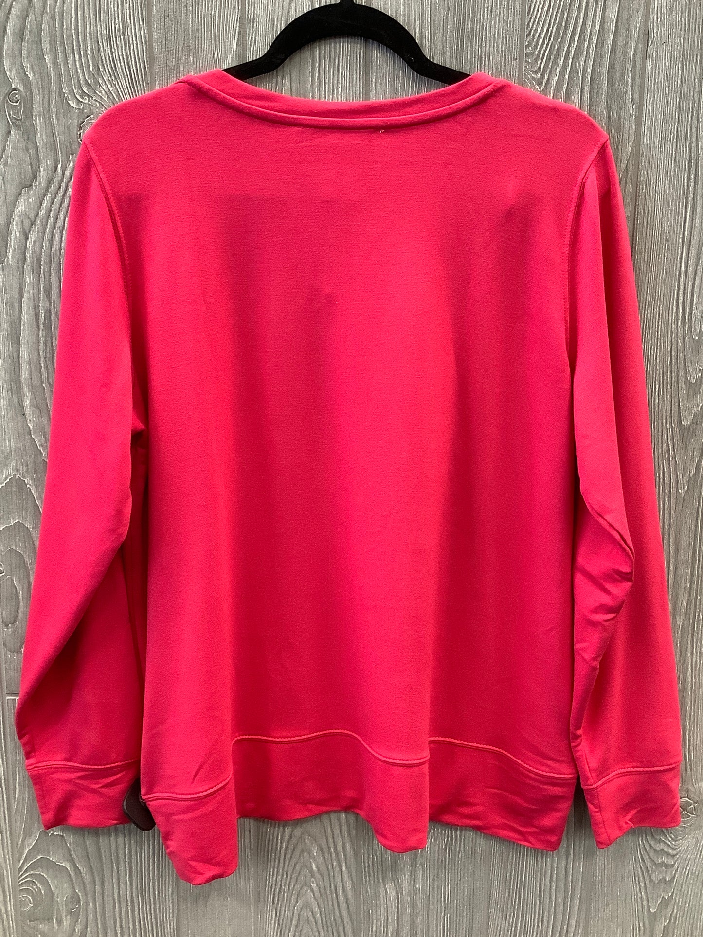 Top Long Sleeve By Workshop In Pink, Size: 1x