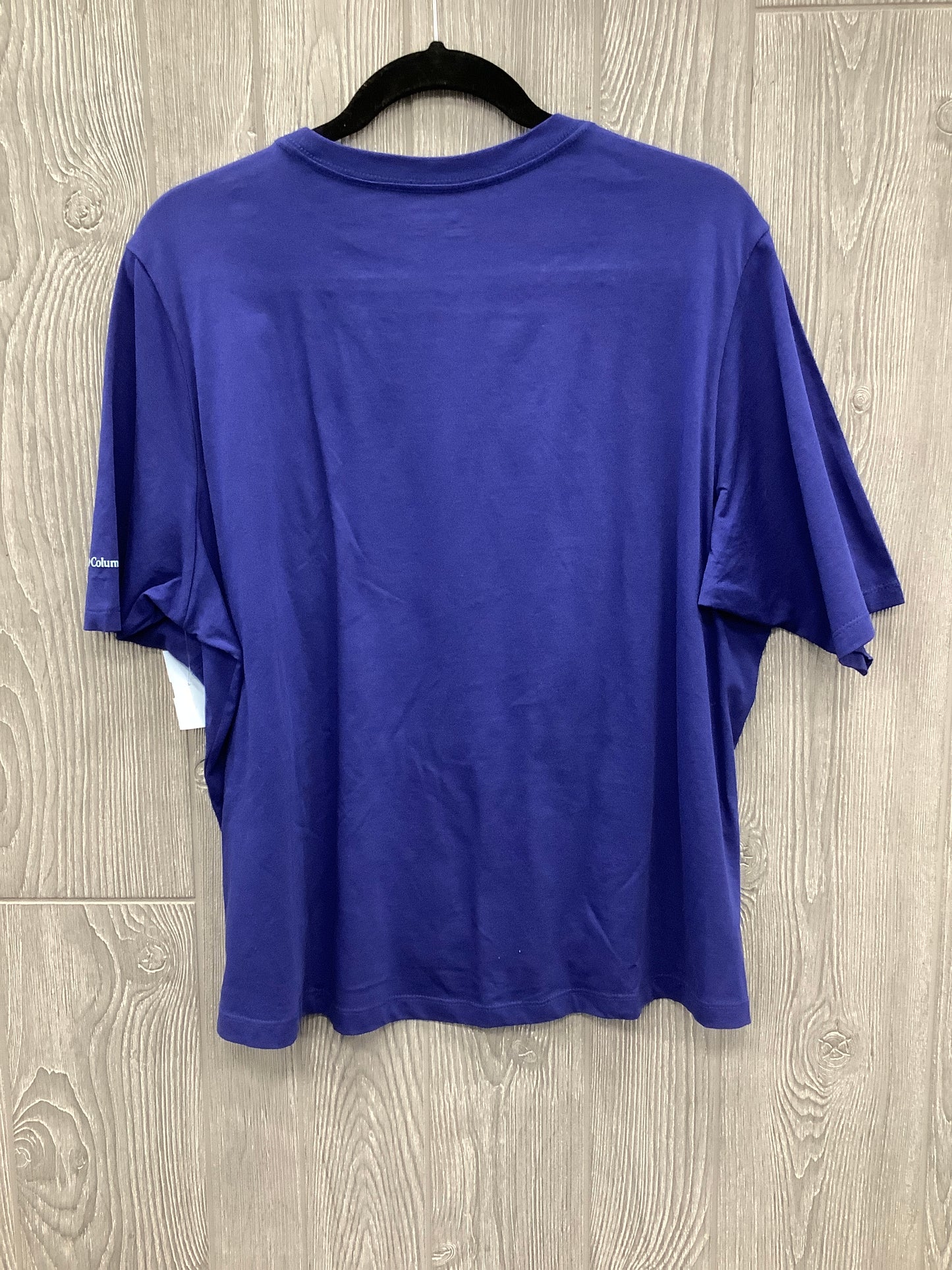 Athletic Top Short Sleeve By Columbia In Blue, Size: L