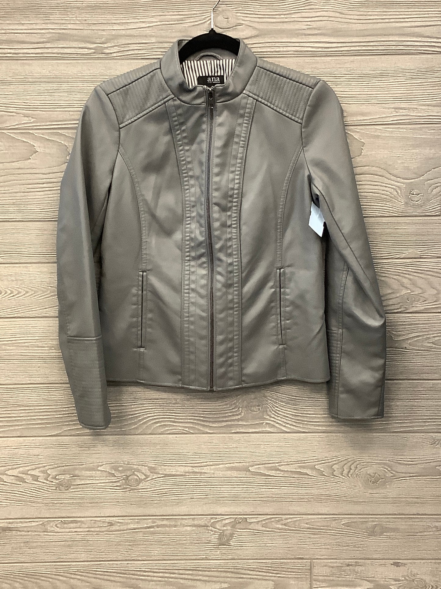 Jacket Moto By Ana In Grey, Size: Xs