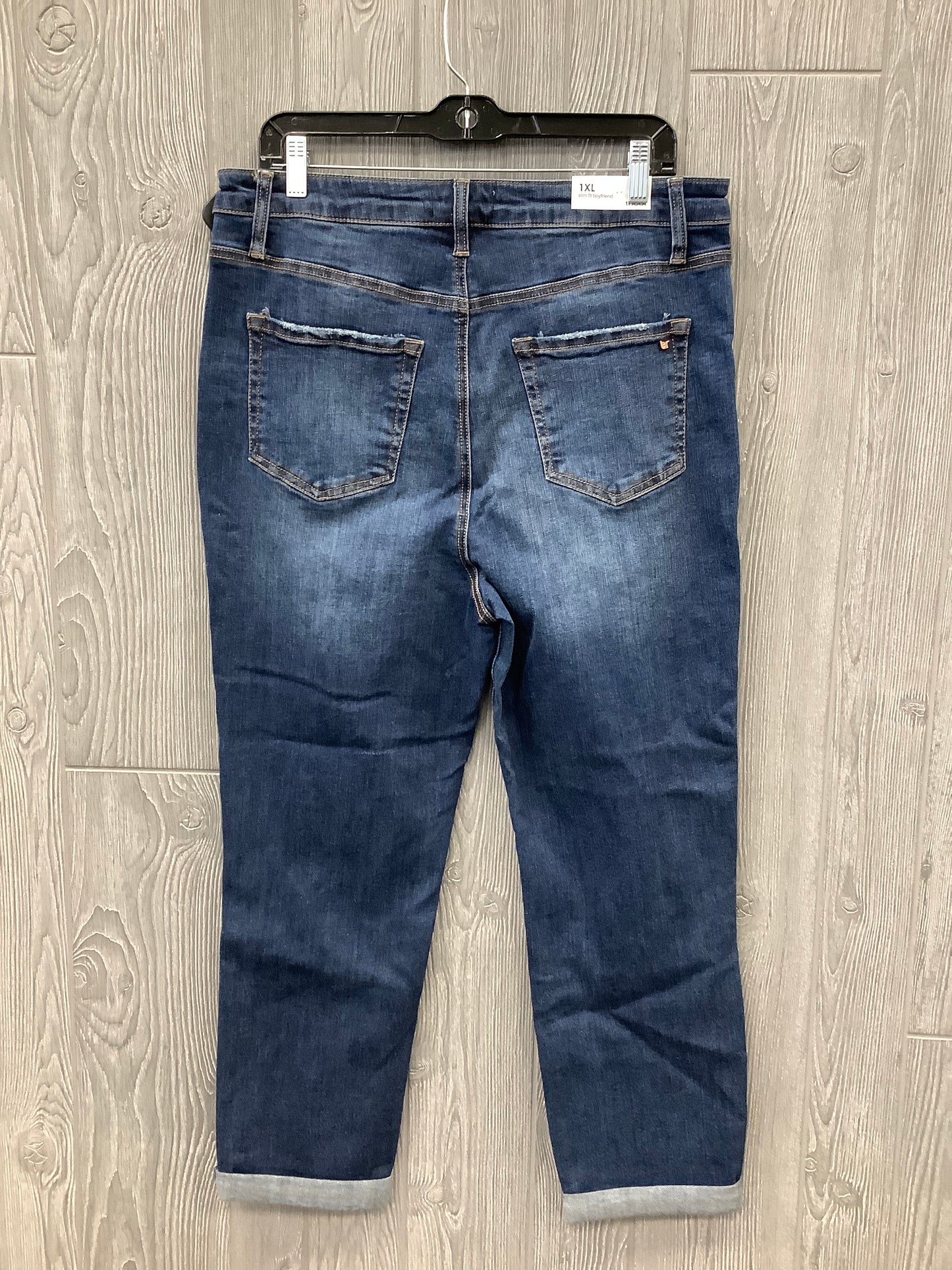 Jeans Boyfriend By Clothes Mentor In Blue Denim, Size: 18