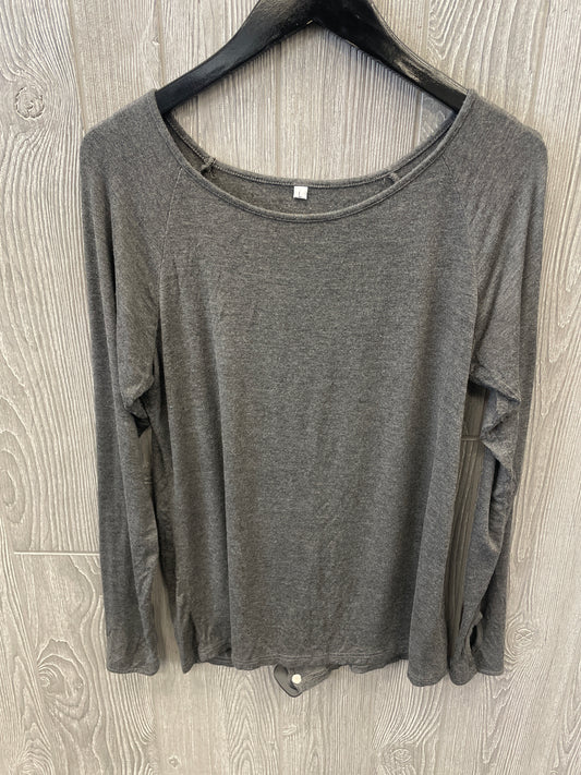 Top Long Sleeve By Clothes Mentor In Grey, Size: L