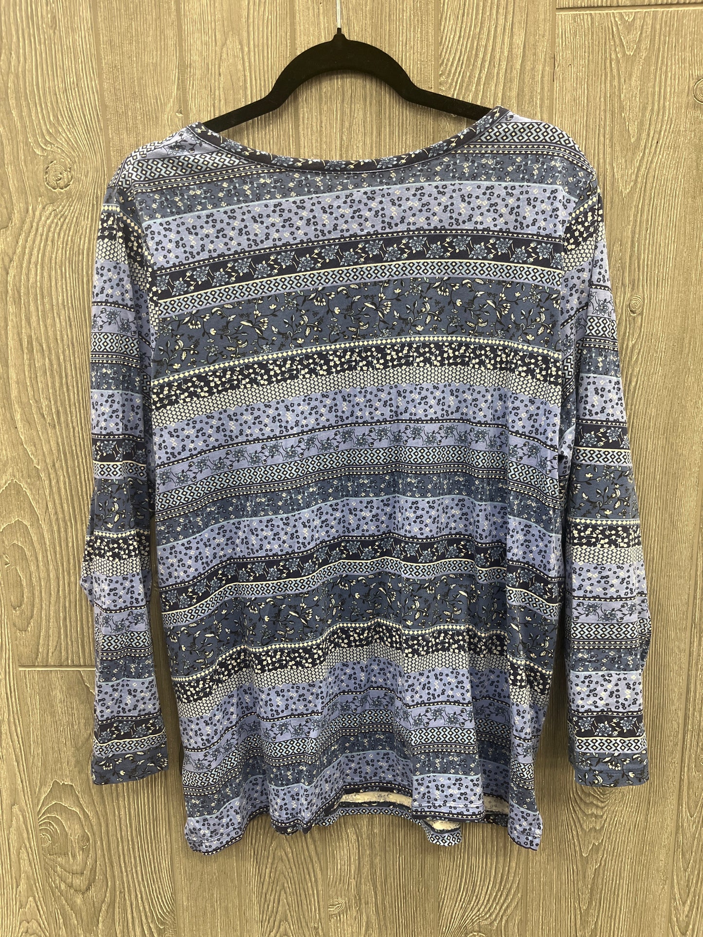 Top Long Sleeve By Woman Within In Blue, Size: 1x