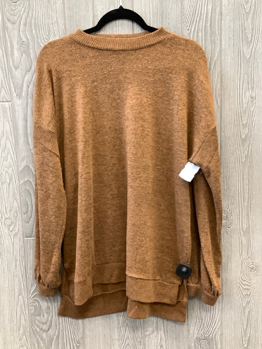 Top Long Sleeve By Angels In Brown, Size: Xl