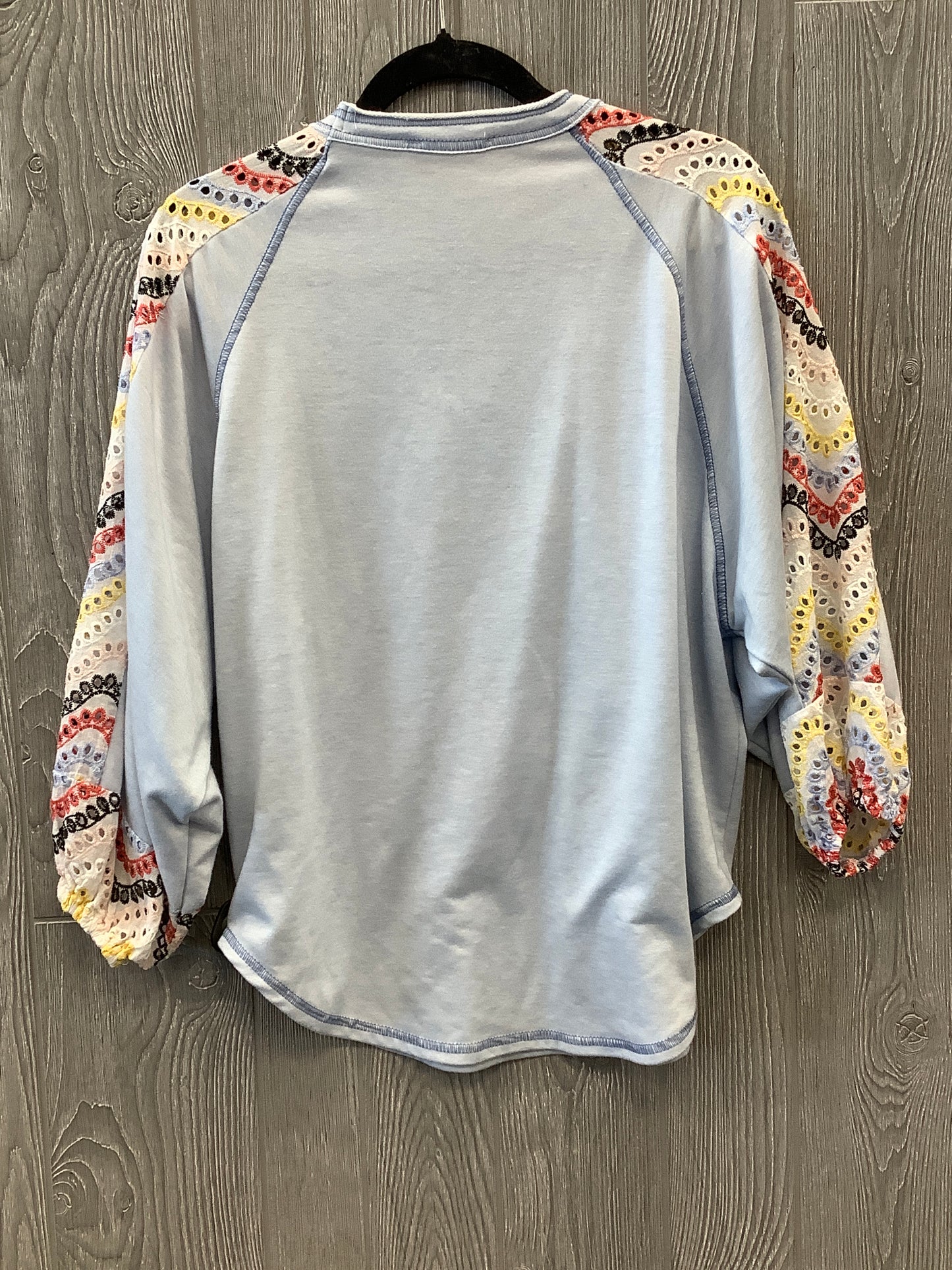 Top Long Sleeve By Hummingbird In Blue, Size: M