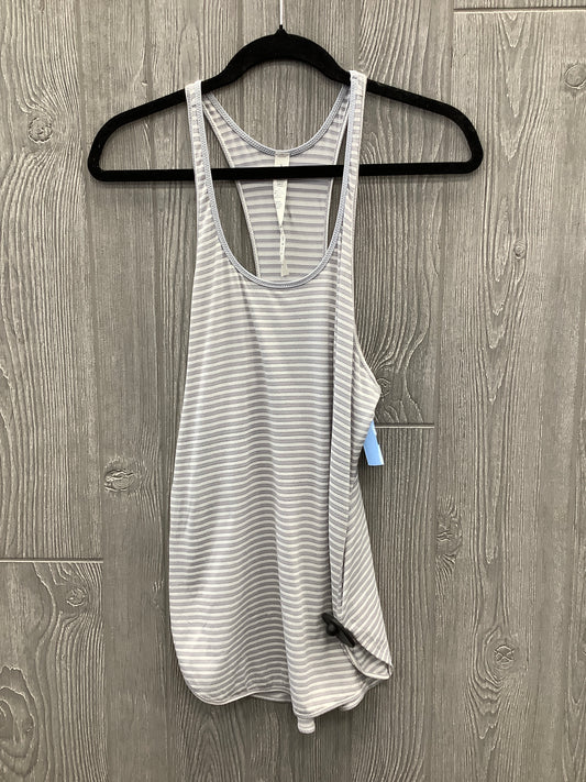 Athletic Tank Top By Lululemon In Grey & White, Size: 6