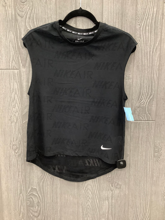 Athletic Top Short Sleeve By Nike Apparel In Black, Size: S