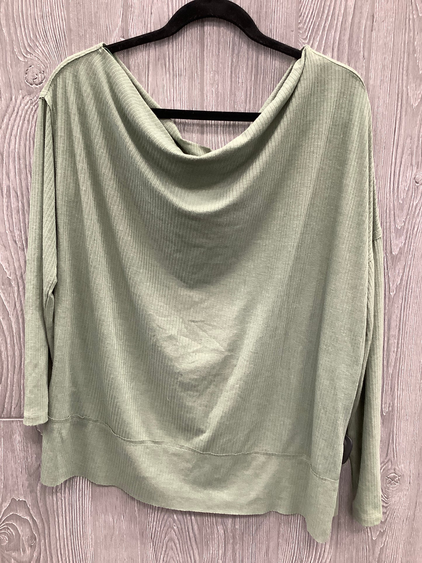 Top Long Sleeve By Hem & Thread In Green, Size: L