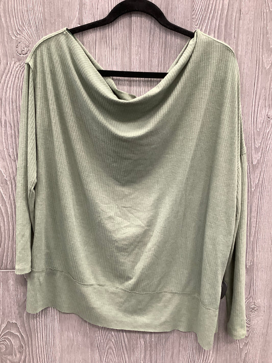 Top Long Sleeve By Hem & Thread In Green, Size: L