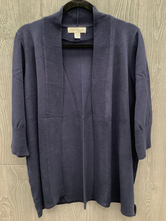 Cardigan By Laura Ashley In Navy, Size: 1x