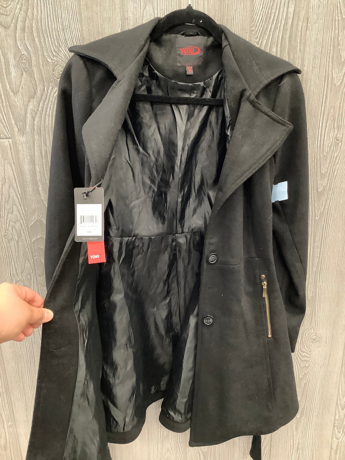 Coat Peacoat By Yoki In Black, Size: S