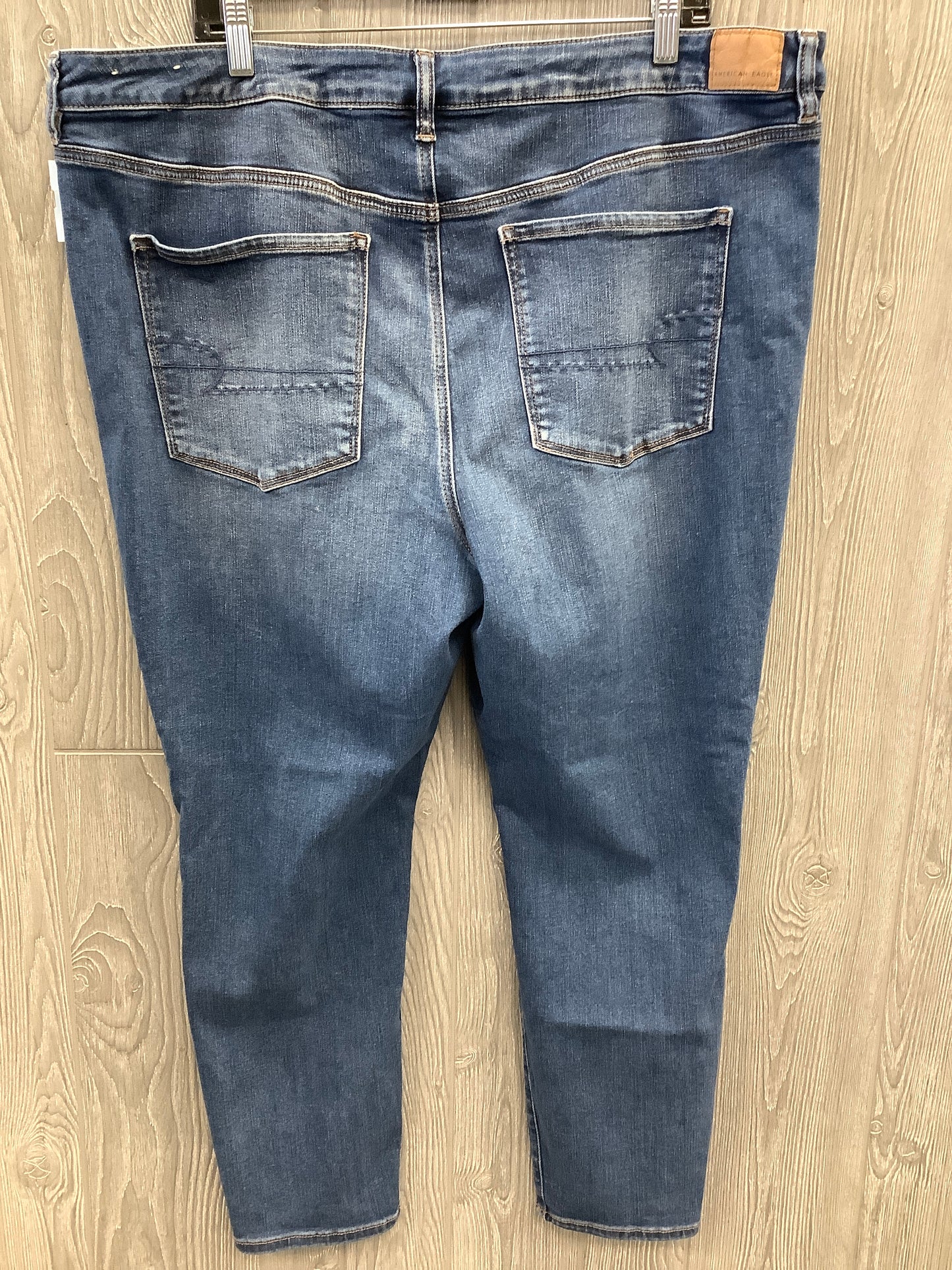 Jeans Skinny By American Eagle In Blue Denim, Size: 24