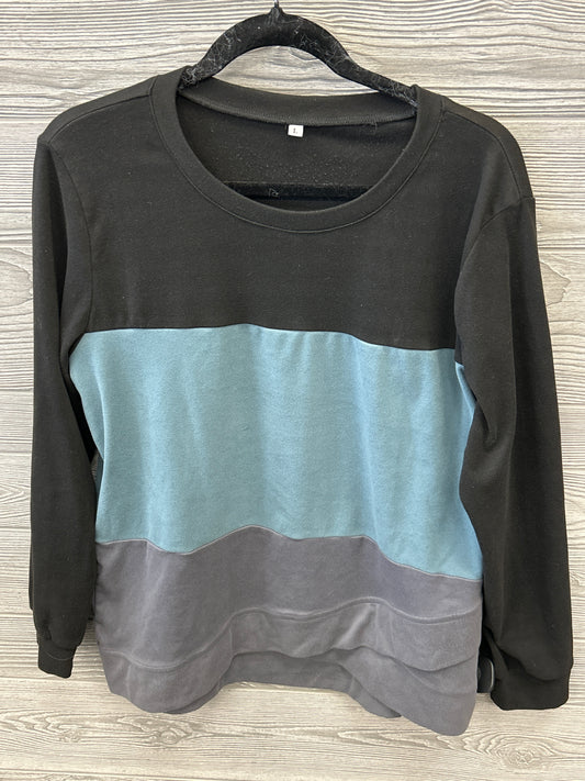 Top Long Sleeve By Clothes Mentor In Blue & Grey, Size: L