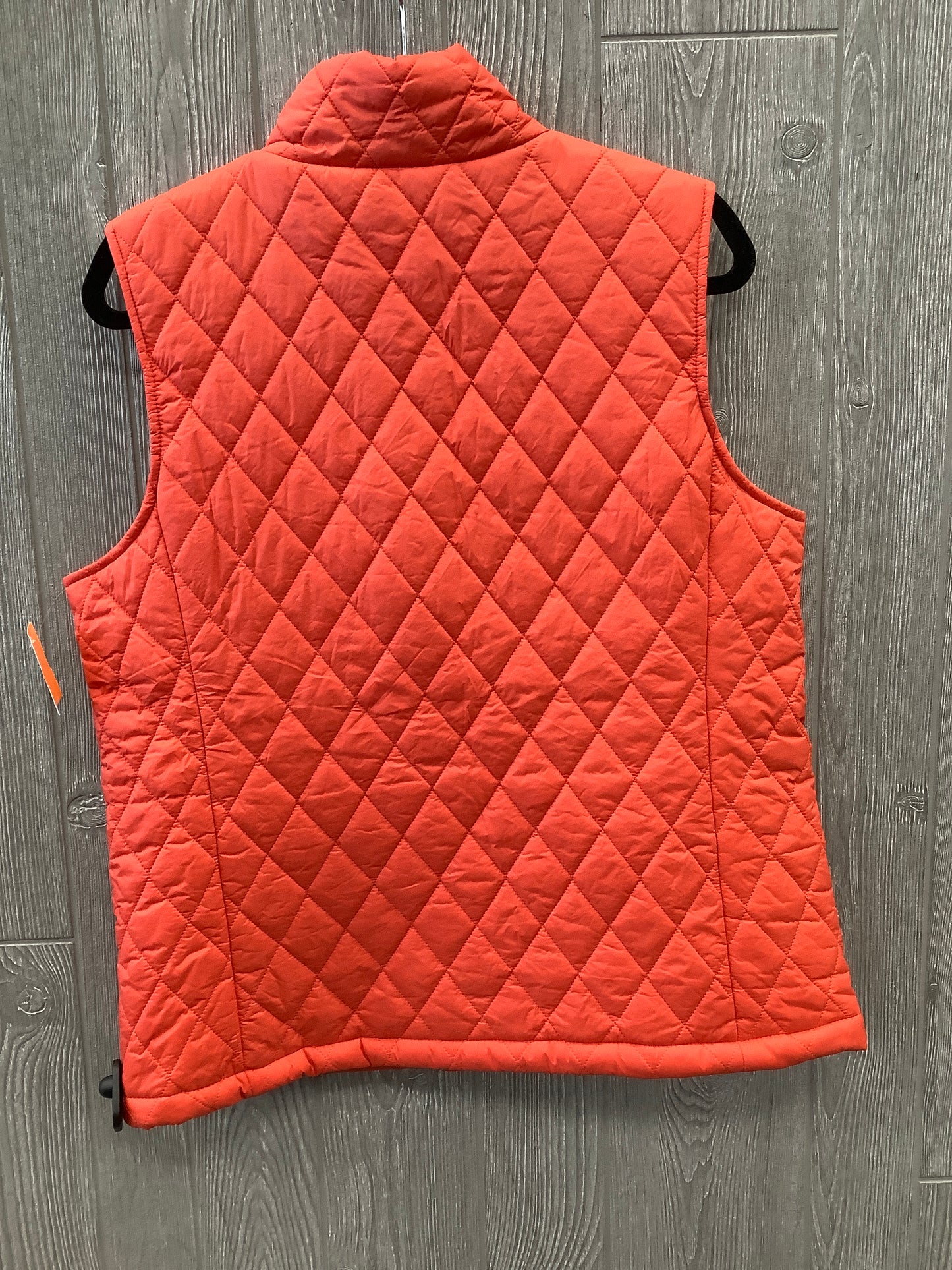 Vest Puffer & Quilted By Time And Tru In Orange, Size: L