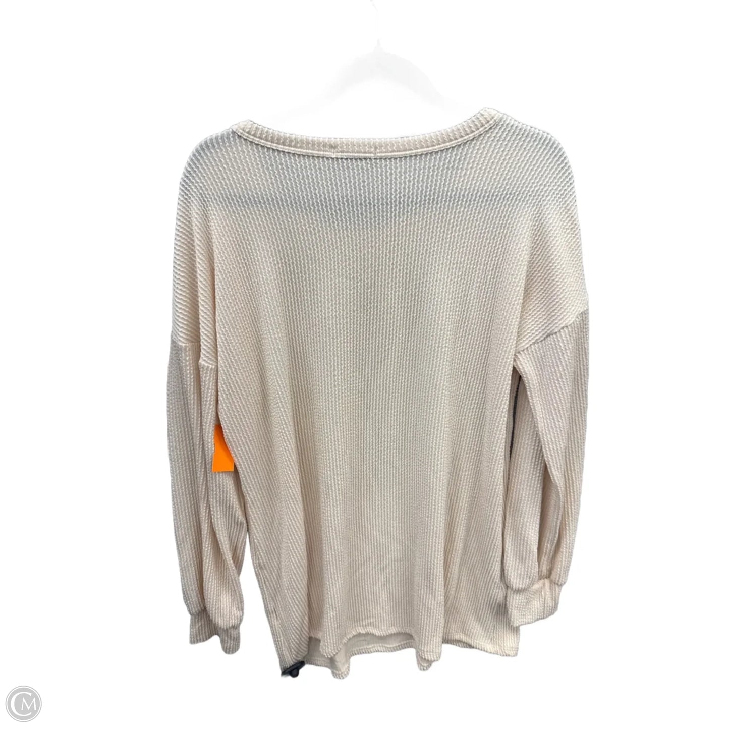 Top Long Sleeve By Heimish Usa In Cream, Size: L