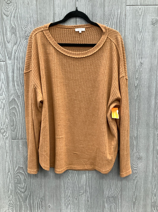 Top Long Sleeve By La Miel In Orange, Size: L