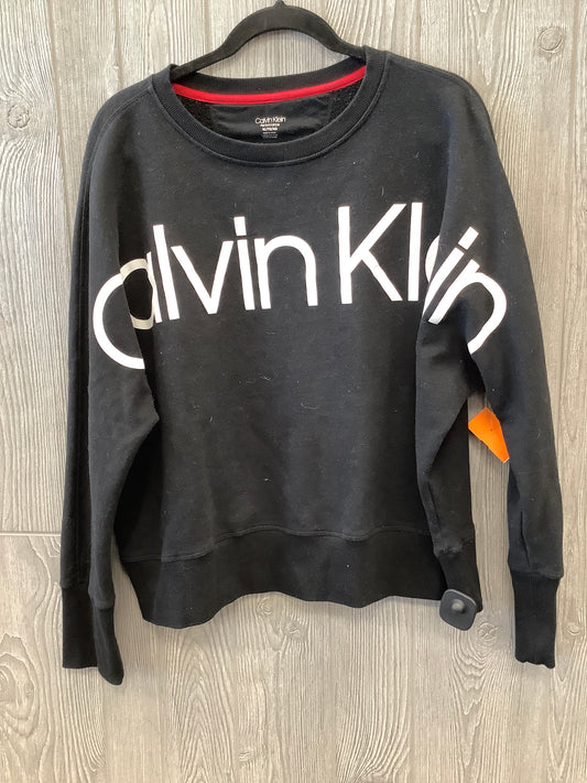 Sweatshirt Crewneck By Calvin Klein In Black, Size: Xl