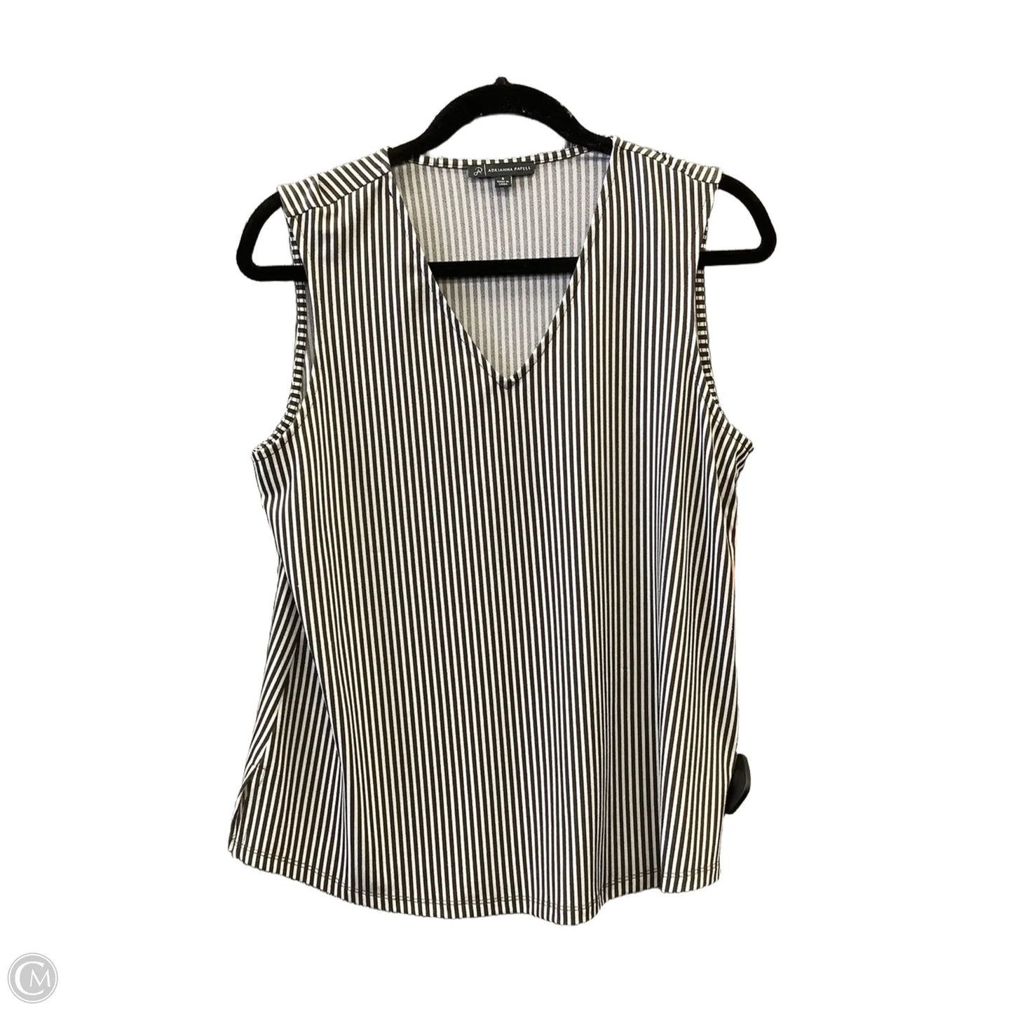 Top Sleeveless By Adrianna Papell In Striped Pattern, Size: S