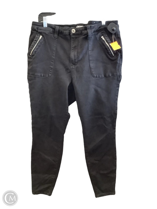 Jeans Skinny By Sts Blue In Black Denim, Size: 16
