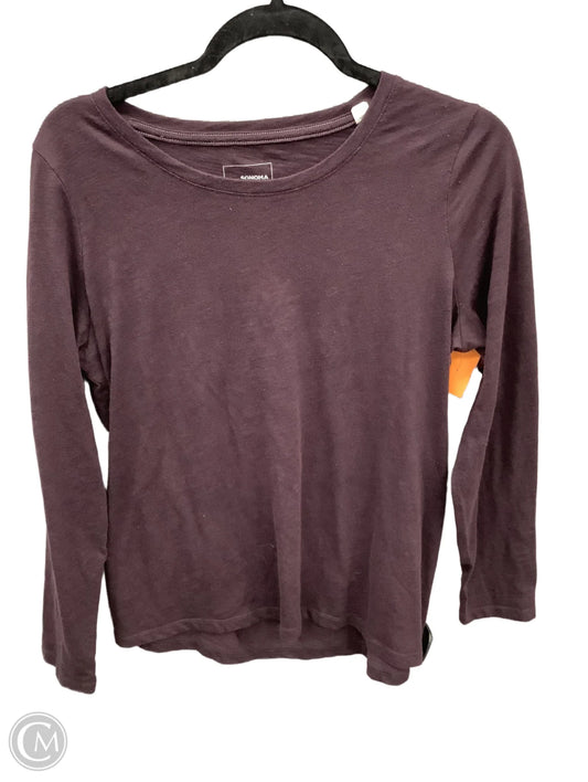 Top Long Sleeve Basic By Sonoma In Purple, Size: L