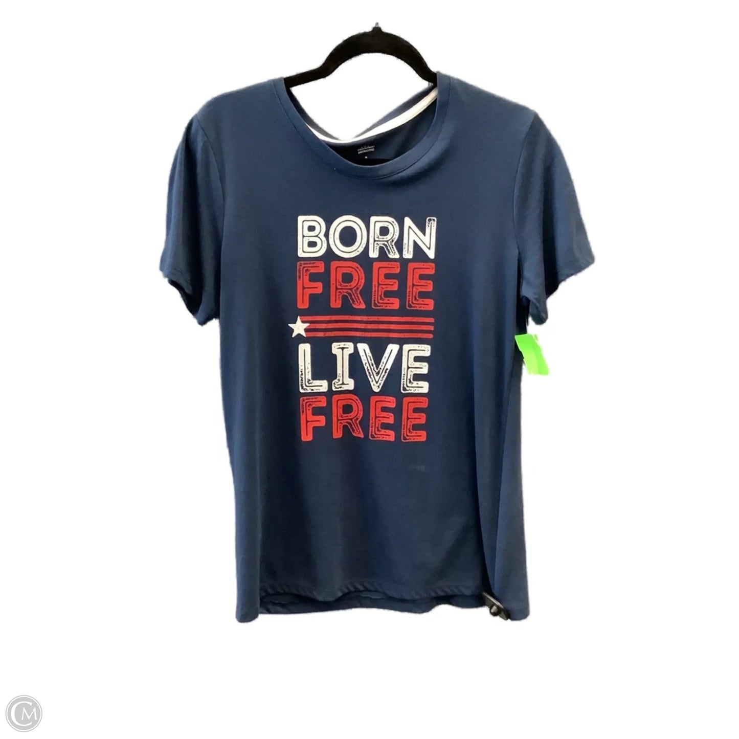 Top Short Sleeve By Clothes Mentor In Navy, Size: M